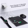 DTK USB C Wall Charger, 120W Fast Charger Block Plug, 4-Port Portable Power Charger Station view 2