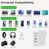 DTK USB C Wall Charger, 120W Fast Charger Block Plug, 4-Port Portable Power Charger Station view 4