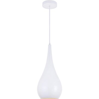 Living District Nora 1 Light White Pendant