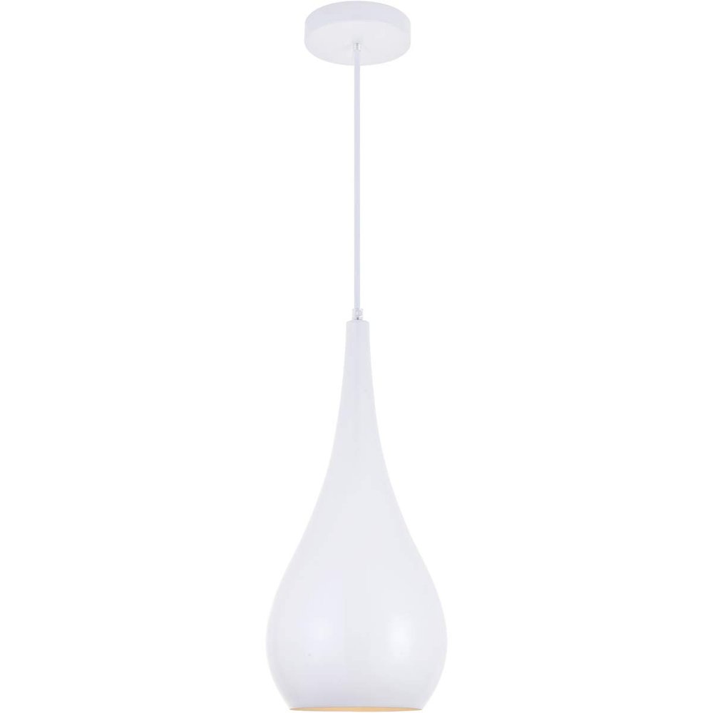 Living District Nora 1 Light White Pendant