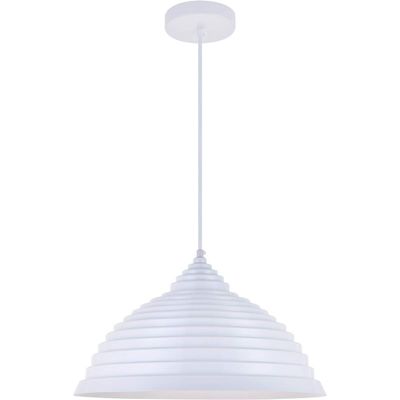 Living District Circa 1 Light White Pendant