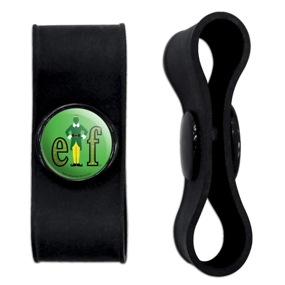GRAPHICS & MORE Elf Movie Logo Headphone Earbud Cord Wrap - Charging Cable Manager - Wire Organizer Set of 2 - White