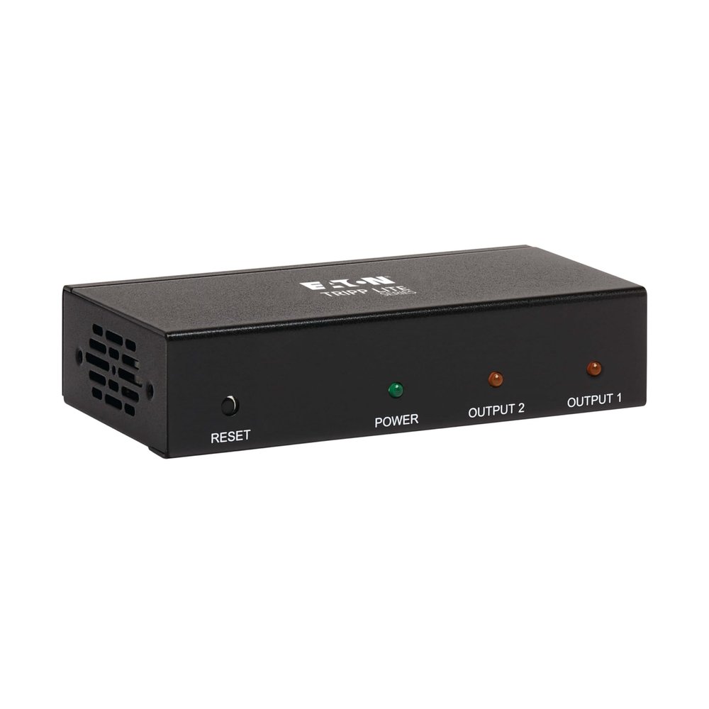 Eaton Tripp Lite Series 4K HDMI Splitter 1 in 2 Out, 4K@60 Hz, Multi Resolution Support for TV Projector Video Wall Roku PC Xbox PlayStation, Mirror Displays Only, Plug-and-Play Hub (B118-002-HDR)
