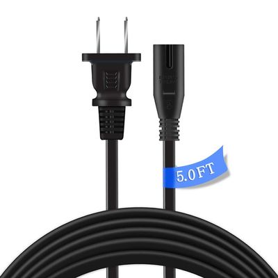 SupplySource 5ft/1.5m UL Listed US 2-Prong AC Power Cord Battery Charger Cable for Nikon MH-18A MH24 25 27