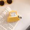 SGVAHY Cute Case Compatible with Airpods 1&2, Cool Fun 3D Cartoon Chick Design with Ring Buckle Holder Skin Soft Silicone Protector Creative Unique Charging Box for Airpods 1&2 (Cheese) view 2
