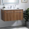 36 Inch Single Bathroom Floating Vanity in Walnut Brown, 714538 view 2