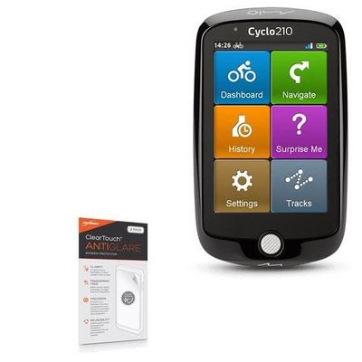 BoxWave Screen Protector Compatible with Mio Cyclo 210 - ClearTouch Anti-Glare (2-Pack), Anti-Fingerprint Matte Film Skin