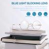 Pro Acme Retro Round Metal Frame Clear Lens Glasses Blue Light Blocking (Gold Frame/Clear Lens) view 3