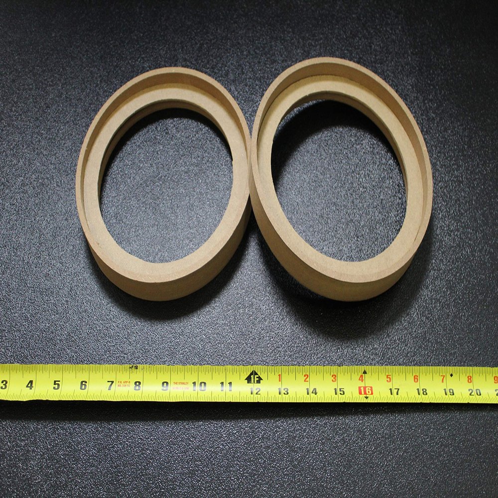 2 MDF Speaker Ring Spacer 6.5BZ Bezel INCH Wood 3/4 TK Fiberglass EE-RING6.5BZ