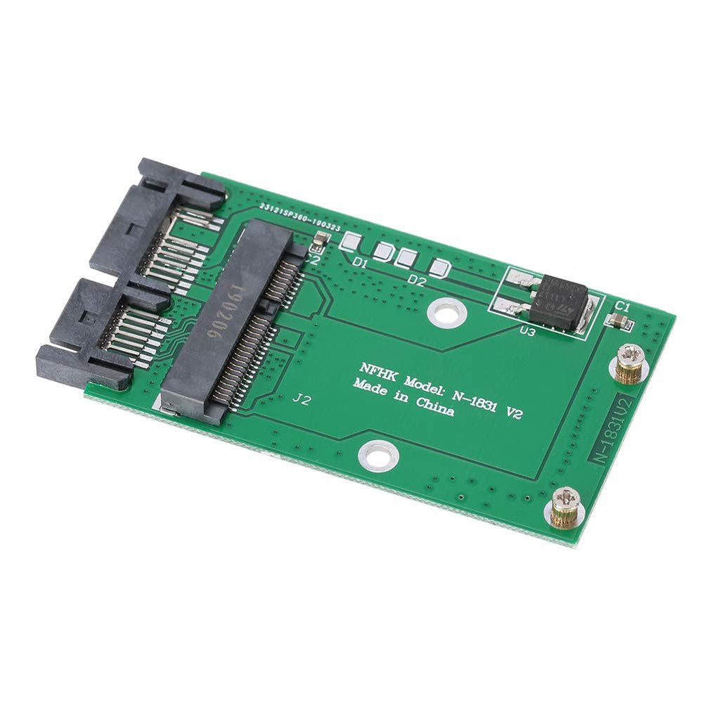 ASHATA Converter Mini MSATA to 1.8in Micro SATA Interface Adapter Converter,3.3 Volt Mini PCI-e SSD,Stable and Excellent Performance