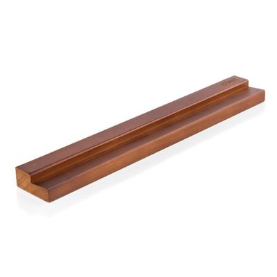 MNKE Vinyl Record Wall Mount - an Elegant Display Ledge Made from Solid Wood - This Vinyl Record Shelf Will Hold Records of Any Size (Brown)