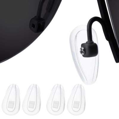 Betterun Clear Replacement 2 Pairs Nose Pads for Oakley Wingfold OX5100/Wiretap 2.0 OX5152/Tincup OX3184 OX5099 OX5094/Base Plate OX3232/Surface Plate OX5132/Wingback SQ OX5148/Conductor OO4106 OO4107