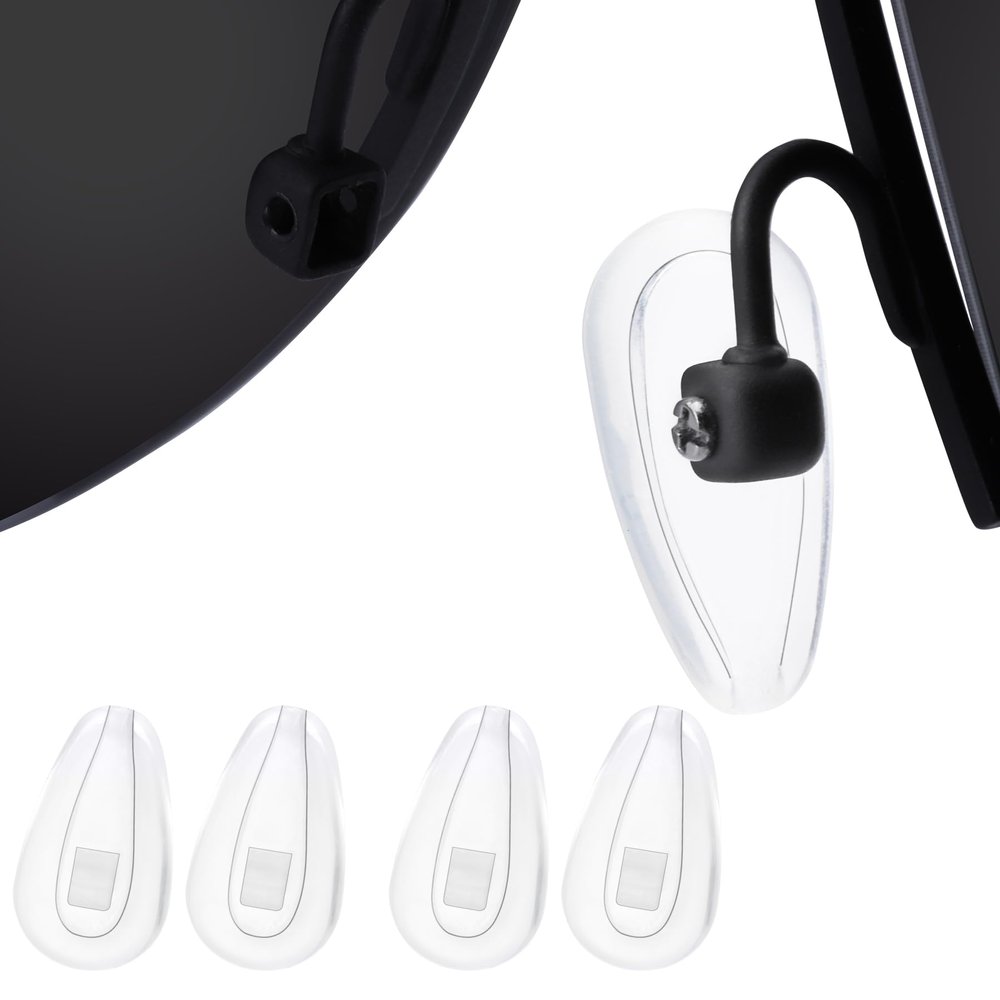 Betterun Clear Replacement 2 Pairs Nose Pads for Oakley Wingfold OX5100/Wiretap 2.0 OX5152/Tincup OX3184 OX5099 OX5094/Base Plate OX3232/Surface Plate OX5132/Wingback SQ OX5148/Conductor OO4106 OO4107