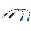 Bingfu Universal Vehicle Car Stereo FM AM Radio Antenna Adapter Cable (2-Pack) Fakra Z Male Female to DIN Plug Connector Cable for Car Stereo Audio HD Radio Head Unit CD Media Player Receiver view 2
