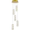 Elegant Lighting Indoor Modern Home Decorative Bright Polaris LED light Gold Pendant Clear Crystal view 3