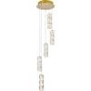 Elegant Lighting Indoor Modern Home Decorative Bright Polaris LED light Gold Pendant Clear Crystal view 4