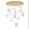 Elegant Lighting Indoor Modern Home Decorative Bright Polaris LED Light Gold Pendant Clear Crystal view 3