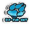 Chilli Purple Diffurent Paw Print Furry Fursona Women Men Gift Decorations - 4x3 Vinyl Stickers, Laptop Decal, Water Bottle Sticker (Set of 3) view 1