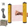 CGOLDENWALL Safety Light Curtain Sensor Light Screen Sensor Infrared Radiation Detector Safety Grating Punch Protector Hand protection (Beams: 20, Beam pitch: 40mm) view 1