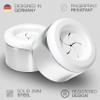 Hometastic Set of 4 Premium Towel Holders for Bathroom, Kitchen and Household - Stainless Steel Tea Towel Holder - Towel Hook Round - Self-Adhesive - No Drilling (White) view 3