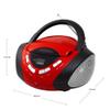 HANNLOMAX HX-320CD CD/MP3 Boombox, Radio, USB Port (Red/Black) view 2