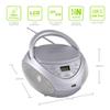 HANNLOMAX HX-326CD CD/MP3 Boombox with Radio and USB Port (Silver) view 3