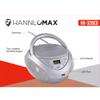 HANNLOMAX HX-326CD CD/MP3 Boombox with Radio and USB Port (Silver) view 4