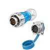 CNLINKO 10 Pin Power Industrial Circular Connector, Male Plug & Female Panel Mount Receptacles Socket Jack, Outdoor Waterproof IP67, AC DC, Zinc Alloy Metal Case, Heavy Duty view 1