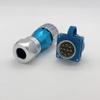 CNLINKO 10 Pin Power Industrial Circular Connector, Male Plug & Female Panel Mount Receptacles Socket Jack, Outdoor Waterproof IP67, AC DC, Zinc Alloy Metal Case, Heavy Duty view 2