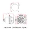 CNLINKO 10 Pin Power Industrial Circular Connector, Male Plug & Female Panel Mount Receptacles Socket Jack, Outdoor Waterproof IP67, AC DC, Zinc Alloy Metal Case, Heavy Duty view 4