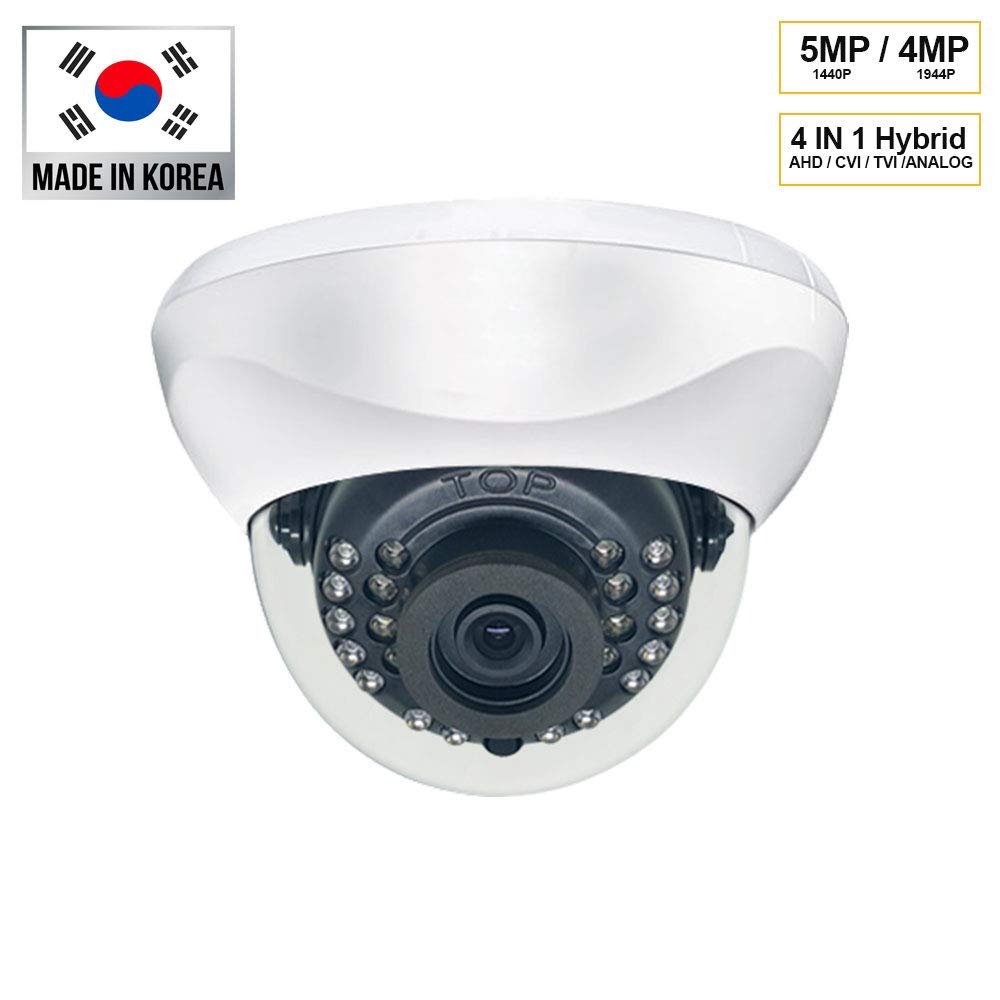 5MP 4 in 1 2.7-12mm Motorized Auto Focus Indoor HD Dome Camera Made in Korea