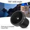 CCTV Lens, 180 Wide Angle 5MP HD Infrared Night Security Camera Lens with 2.1mm Length for Indoor Outdoor Plastic Black view 3