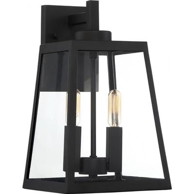 NUVO 60/6582 Halifax 2 Light Medium Lantern, Matte Black Finish, 13.50x8.50x8.00