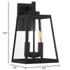 NUVO 60/6582 Halifax 2 Light Medium Lantern, Matte Black Finish, 13.50x8.50x8.00 view 3