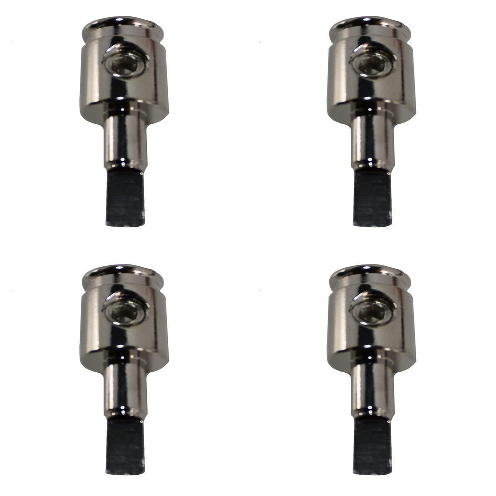 4 x Install Bay 4 in / 8 Out Nickel Plated Reducer Adapter Power Ground