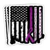Domestic Violence Prevention Awareness Purple Ribbon Gift Decorations - 4x3 Vinyl Stickers, Laptop Decal, Water Bottle Sticker (Set of 3) view 1