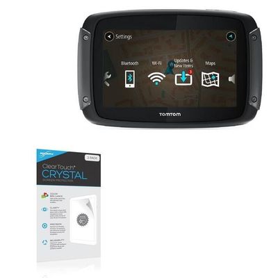 BoxWave Screen Protector Compatible with Tomtom VIA 1625M - ClearTouch Crystal (2-Pack), HD Film Skin - Shields from Scratches
