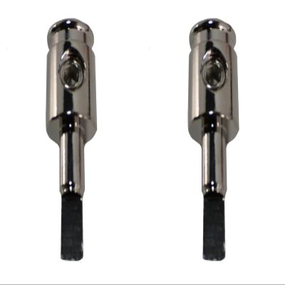 2 x Install Bay 4 in / 8 Out Nickel Plated Reducer Adapter Power Ground
