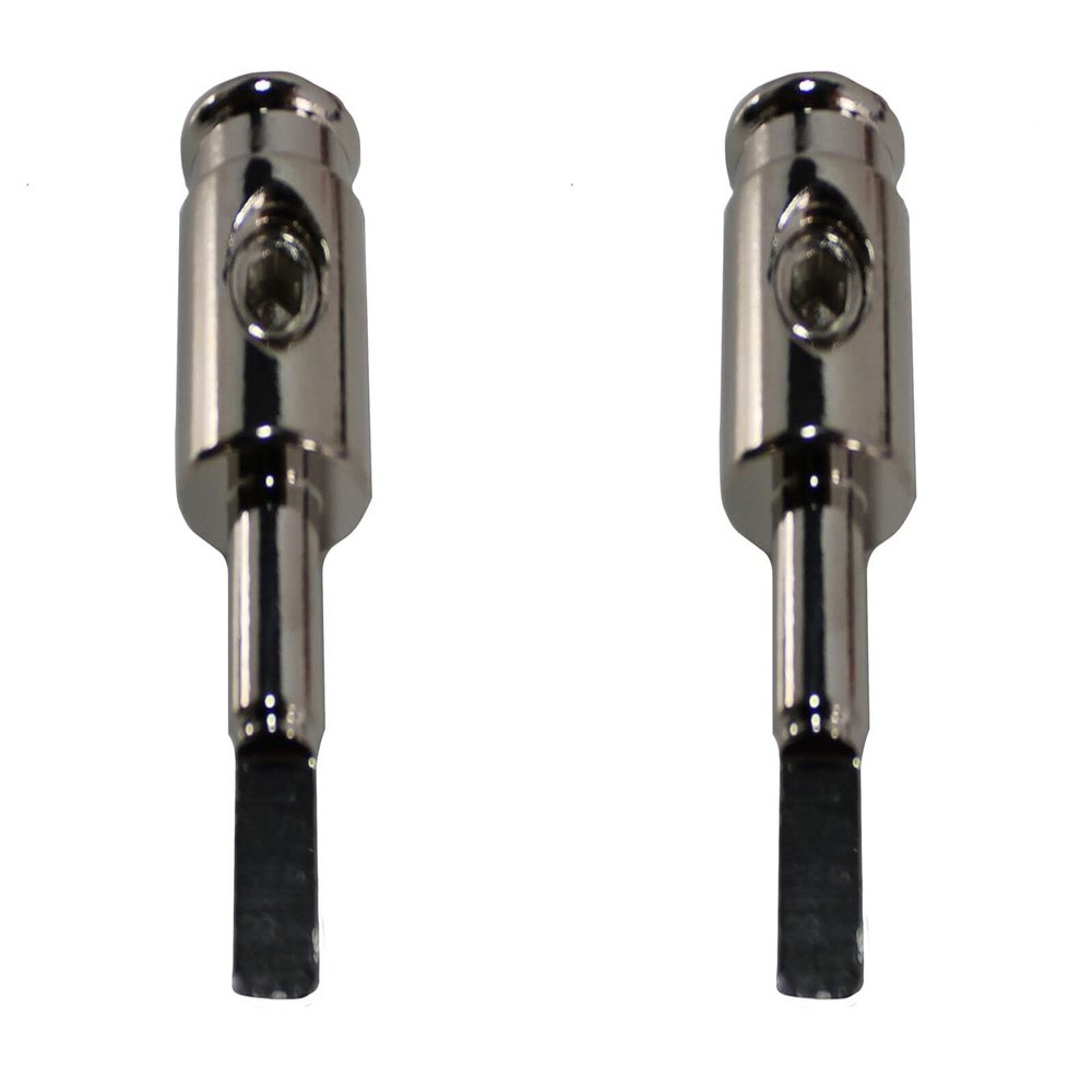 2 x Install Bay 4 in / 8 Out Nickel Plated Reducer Adapter Power Ground