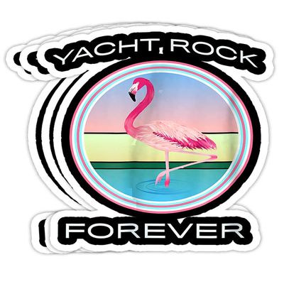 Chilli Purple Yacht Rock Forever 80s Retro Style Gift Decorations - 4x3 Vinyl Stickers, Laptop Decal, Water Bottle Sticker (Set of 3)