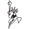 Statue of Liberty New York US State Island Vinyl Decal Sticker (NY-01) (Black, 3 inches x 1.5 inches) view 1