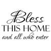 Blessing Scripture Home Wall Decor - Wall Decal for Living Room Bible Verse Home Stickers Removable Wallpaper Bless This Home and All Who Enter Decal, q20 view 2