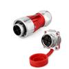 CNLINKO 4 Pin Power Industrial Circular Connector, Male Plug & Female Panel Mount Receptacles Socket Jack, Outdoor Waterproof IP67, Zinc Alloy Metal Case, Heavy Duty view 1