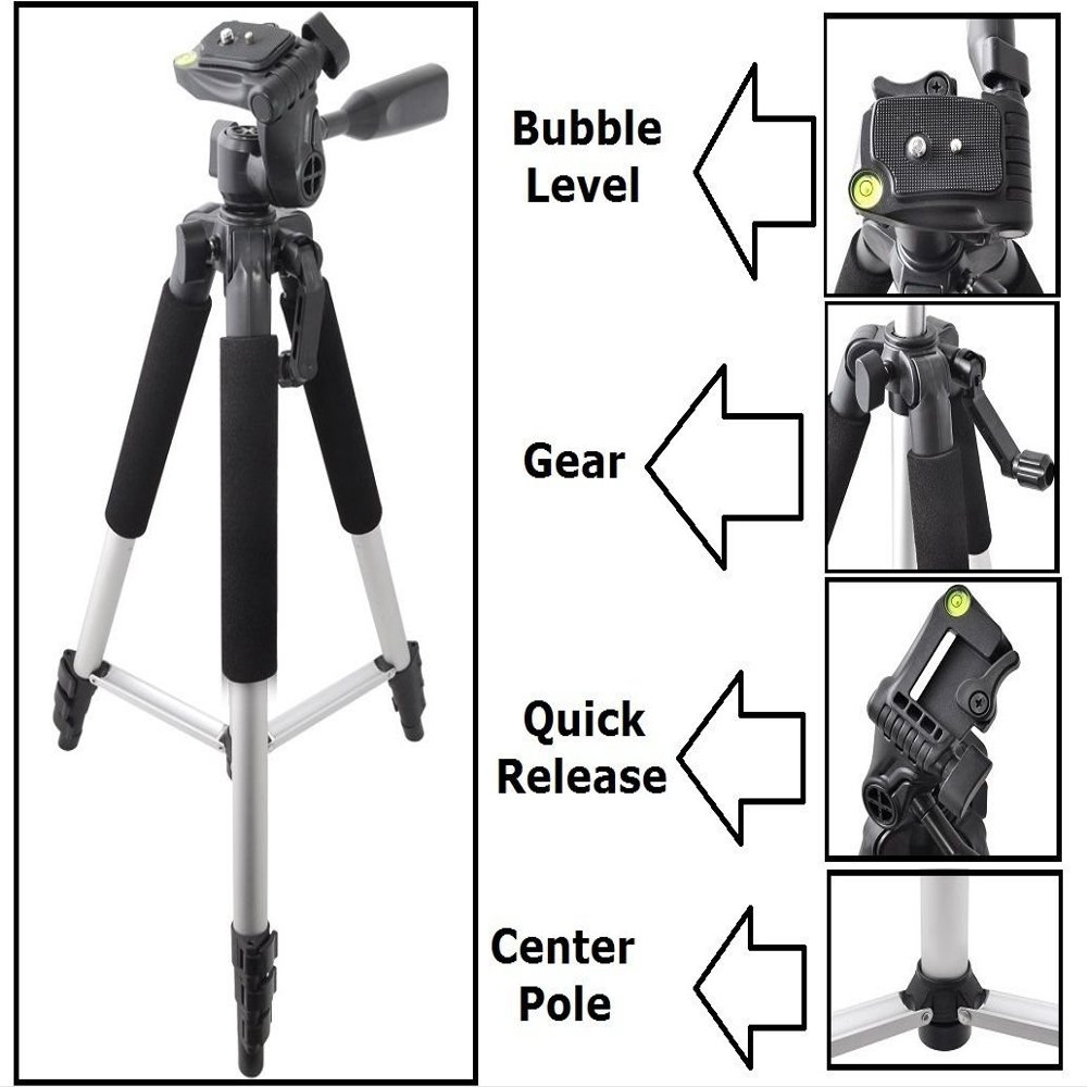 57" Pro Series New Tripod with Case for Nikon D3500