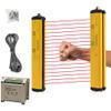 CGOLDENWALL Safety Light Curtain Sensor Light Screen Sensor Infrared Radiation Detector Safety Grating Punch Protector Hand Protection (Beams: 18, Beam Pitch: 40mm) view 1