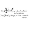 Rock Scripture Wall Decor Wallpaper - Bedroom Wall Decal Removable Wall Stickers Bible Verse Mural Nursery Vinyl Art The Lord is My Rock Psalm 18:2, q09 view 2