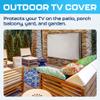 Garnetics Outdoor TV Cover 85 Inch  Waterproof, Weatherproof TV Enclosures with Smart Shield Screen Protectors, Ideal for Outdoor Use, Moving, and Storage - Gray view 2