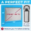 Garnetics Outdoor TV Cover 85 Inch  Waterproof, Weatherproof TV Enclosures with Smart Shield Screen Protectors, Ideal for Outdoor Use, Moving, and Storage - Gray view 3