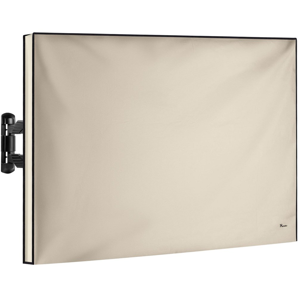 Garnetics Outdoor TV Cover 85 Inch Waterproof, Weatherproof TV Enclosures with Smart Shield Screen Protectors, Ideal for Outdoor Use, Moving, and Storage - Beige