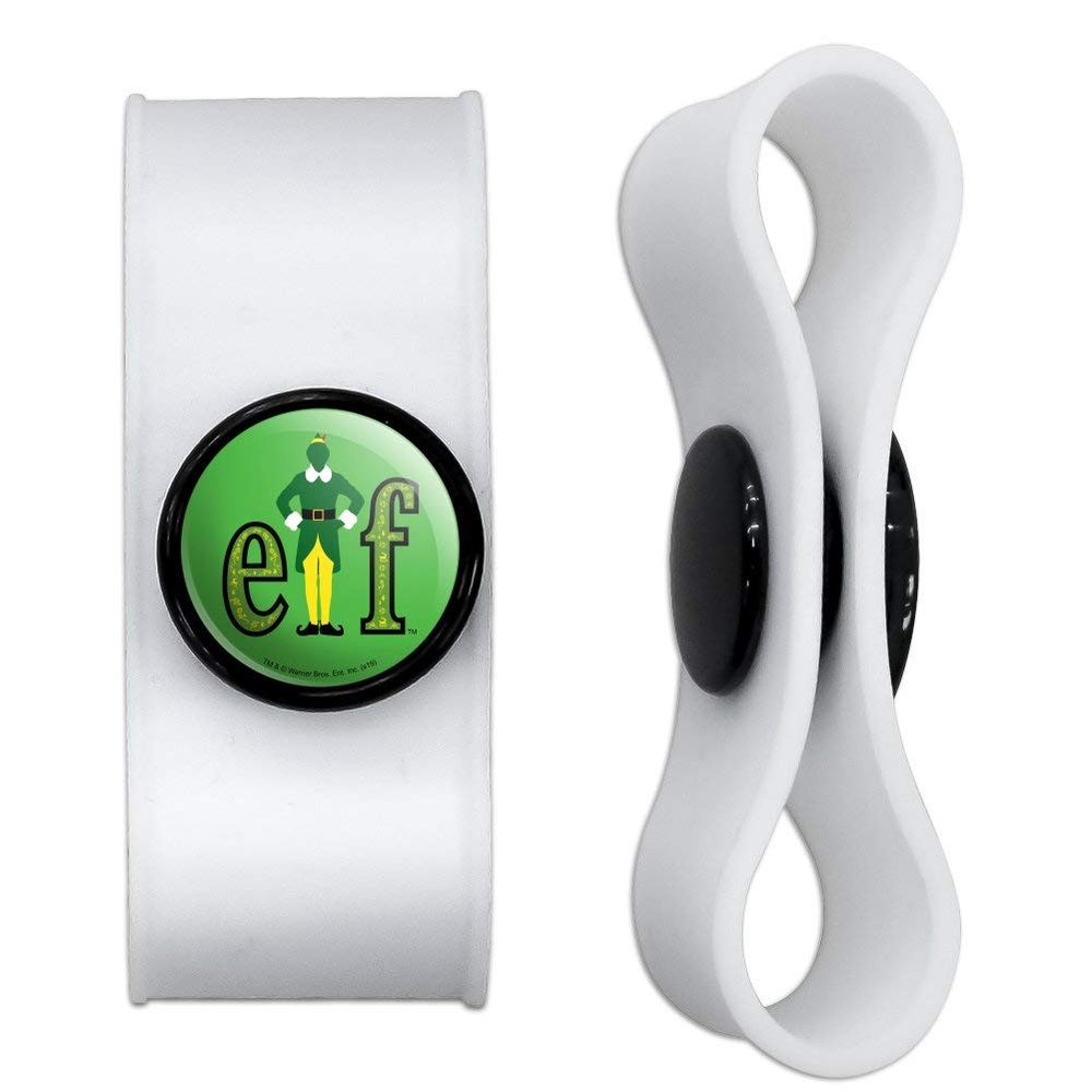 GRAPHICS & MORE Elf Movie Logo Headphone Earbud Cord Wrap - Charging Cable Manager - Wire Organizer Set of 2 - White